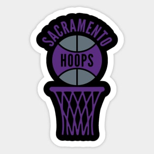 Retro Sacramento Hoops Logo Sticker